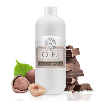 Olejek do masażu z wit.E 100% naturalny, obłędny zapach ORZECH W CZEKOLADZIE 500ml