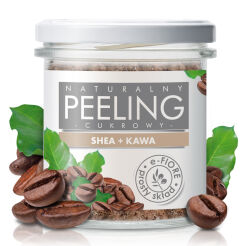 Naturalny peeling cukrowy KAWOWY z masłem shea i olejkami 300g