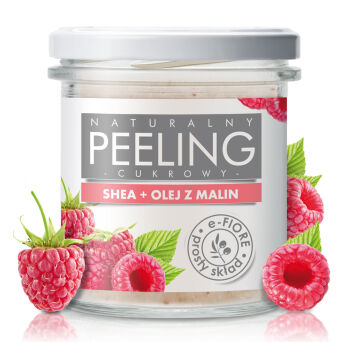 Naturalny peeling cukrowy MALINOWY z olejkiem i nasionami malin 300g