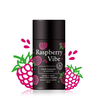 Balsam w sztyfcie RASPBERRY VIBE masło kakaowe z maliną i różą 75g