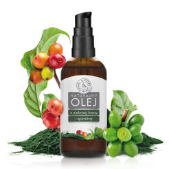 Olej z ZIELONEJ KAWY i SPIRULINY mieszanka do na Cellulit, Ujędrnianie 100ml